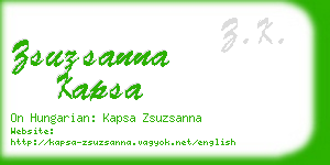 zsuzsanna kapsa business card